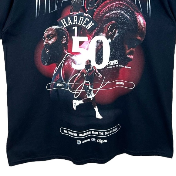 LA Clippers - James Harden 2025 NBA Playoffs Tee-Shirt + Rally Towel - Black, XL - Picture 5 of 14